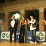 Presentatori della “Notte dello sport”. Da sinistra: Fabio Girolimetti, Matteo Magnarelli, Sharon Renzi, Giovanni Girolimetti, Giacomo Valeri