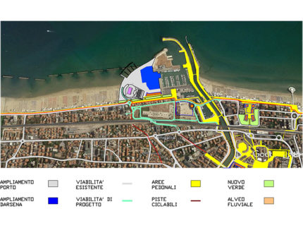 Proposta urbanistica dell'ing. Paolo Landi per nuova viabilità tra centro e porto di Senigallia