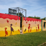 Pittura murale realizzati ai Giardini Pubblici di via Tolomeo
