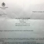 Il testo e le parole ufficiali del sindaco nella lettera inviata alla eco demolizioni