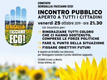 Senigallia Facciamo Eco! - Incontro pubblico del 25 ottobre 2019