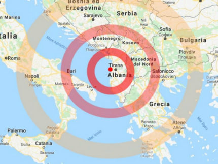 Scossa di terremoto in Albania-sud-italia