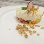 Mousse di robiola, crudité e crumble salato - Ricetta di Daniele Tantucci