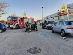 Incidente nei pressi del Centro Commerciale Il Maestrale a Cesano di Senigallia