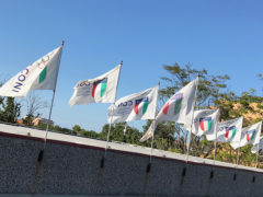 Bandiere Coni sul Centro Olimpico Tennistavolo