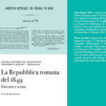 Libro sulla Repubblica Romana del 1849