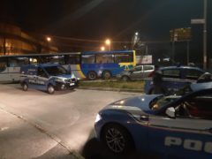 Bus navetta fermato dalla Polizia