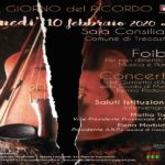 Locandina del concerto a Trecastelli in occasione del Giorno del Ricordo