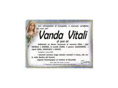 Necrologio Vanda Vitali