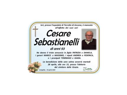 Necrologio Cesare Sebastianelli