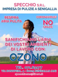 Specchio impresa di pulizie a Senigallia - Sanificazione ambienti di lavoro con ozono