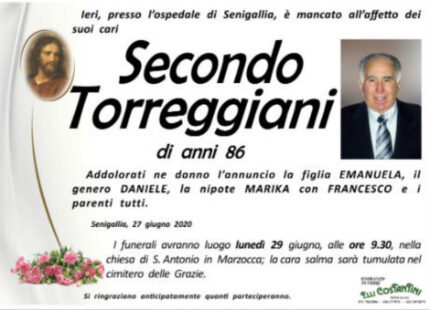 Secondo Torreggiani, necrologio
