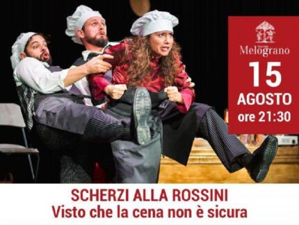 Locandina dello spettacolo "Scherzi alla Rossini"