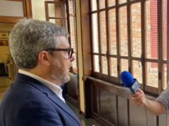 Interviste in Municipio durante lo scrutinio per le Elezioni Comunali Senigallia 2020