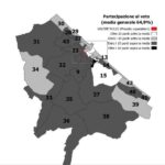 Dettaglio mappa sulla partecipazione al voto alle Elezioni Comunali Senigallia 2020