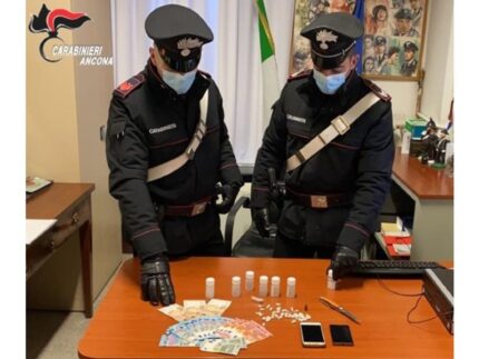 Materiale sequestrato dai Carabinieri di Senigallia