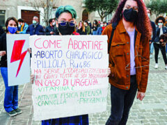 Manifestazione per legge sull'aborto