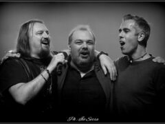 Il cantante dei Nomadi Yuri Cilloni, Francesco Ferrandi e Marco Petrucci_