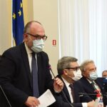 Massimo Bello durante la cerimonia per l'intitolazione dell'Aula Giuseppe Orciari