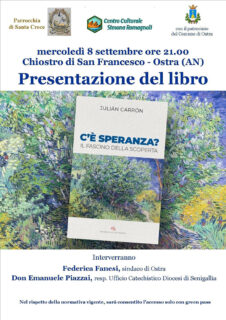 Presentazione libro "C'è speranza" a Ostra - locandina