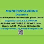 Dibattito sulle terapie Covid-19, sabato 2 ottobre a Senigallia