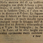 Meteoriti su Senigallia il 19 settembre 1786