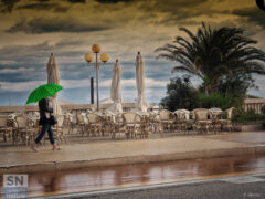 Il lungomare di Senigallia -Le prime piogge -Foto di Paolo Gresta
