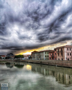 Lungofiume di Senigallia - Nuvole sul Misa -Foto di Floriana Giacchini