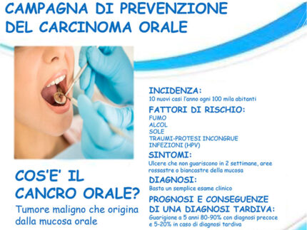 Campagna di prevenzione del carcinoma orale a Senigallia