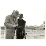 Da sinistra Ferruccio Ferroni e il suo maestro Giuseppe Cavalli a Senigallia anni 50