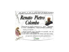 Necrologio Renato Pietro Colombo