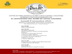 Anniversario nome Castel Colonna