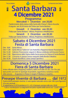 Festa patronale di Santa Barbara 2021 - locandina