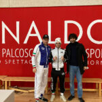 Boxe a Corinaldo: da sx Marco Cappellini, Mattia Occhinero, Matteo Principi