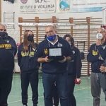 La consegna del riconoscimento della Fipav per il primato provinciale di tesserati e di campionati giovanili disputati