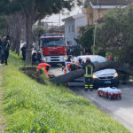 Pino caduto su automezzo lungo stradone Misa a Senigallia