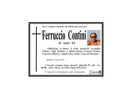 Necrologio Ferruccio Contini