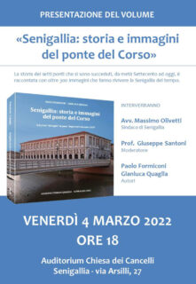 Senigallia: storia e immagini del ponte del Corso - locandina presentazione libro