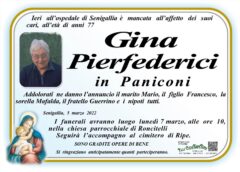 Decesso Gina Pierfederici