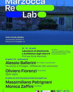 Marzocca Re-lab - Secondo workshop - locandina