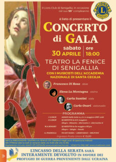 Concerto di Gala organizzato dal Lions Club di Senigallia - locandina