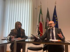 Massimo Bello e la Dott. ssa Antonella Passarani Responsabile Delegazione Regione Marche a Bruxelles