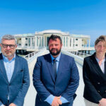 Il sindaco Olivetti, il vicepresidente Carloni, l'assessore Campagnolo