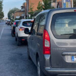 Lunga fila di auto sulla SS16 a Senigallia