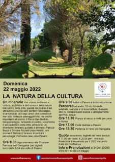 La Natura della Cultura - Escursione a Pesaro e Parco San Bartolo - locandina
