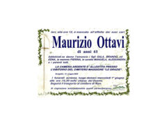 Necrologio Maurizio Ottavi