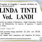 Necrologio di Linda Tinti