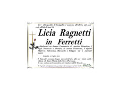 Necrologio Licia Ragnetti