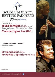 Concerto flauto e pianoforte per trentennale Scuola di Musica Bettino Padovano