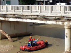 Sopralluogo a Ponte Garibaldi dopo i danni dell'alluvione 2022